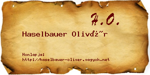 Haselbauer Olivér névjegykártya