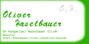 oliver haselbauer business card