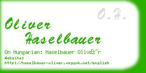 oliver haselbauer business card
